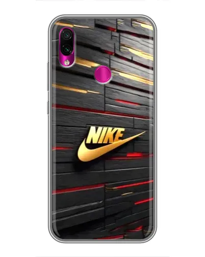 Чехол для Xiaomi Redmi Note 7 с картинкой «Золотой Nike на металле»