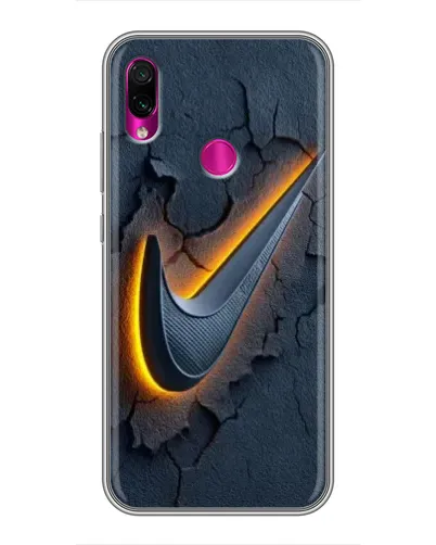 Чехол для Xiaomi Redmi Note 7 с картинкой «Объемный логотип Найк»