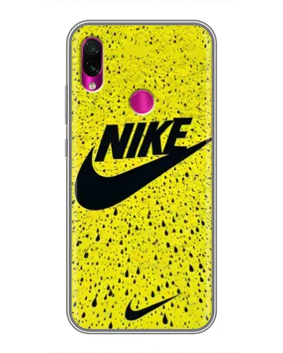 Чехол для Xiaomi Redmi Note 7 с картинкой «Желтый текстурный Nike»