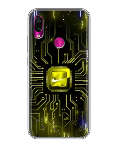 Чехол для Xiaomi Redmi Note 7 с картинкой «Nike — золотая искра»