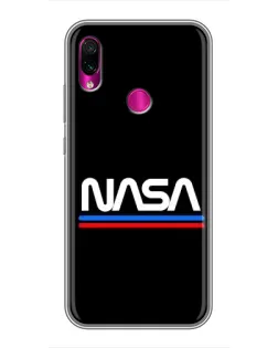 Чехол для Xiaomi Redmi Note 7 с картинкой «NASA — классика Red Blue» Чехол для Xiaomi Redmi Note 7 с картинкой «NASA — классика Red Blue»