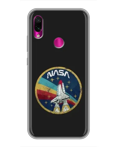 Чехол для Xiaomi Redmi Note 7 с картинкой «NASA — эмблема миссии»