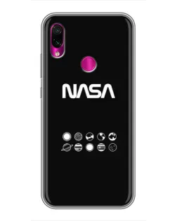 Чехол для Xiaomi Redmi Note 7 с картинкой «NASA — технический принт» Чехол для Xiaomi Redmi Note 7 с картинкой «NASA — технический принт»