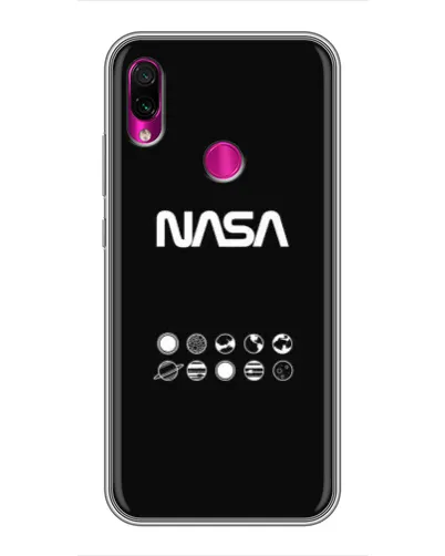 Чехол для Xiaomi Redmi Note 7 с картинкой «NASA — технический принт»