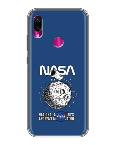 Чехол для Xiaomi Redmi Note 7 с картинкой «NASA — лунная миссия»