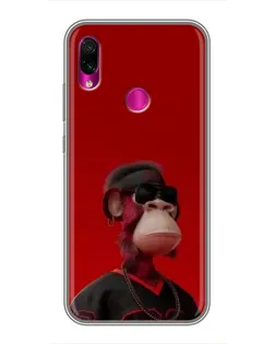 Чехол для Xiaomi Redmi Note 7 с картинкой «Bored Ape в красном» Чехол для Xiaomi Redmi Note 7 с картинкой «Bored Ape в красном»