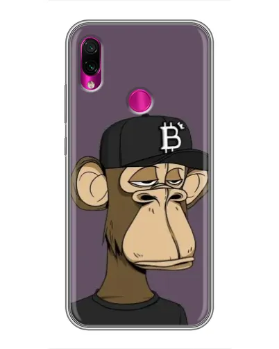 Чехол для Xiaomi Redmi Note 7 с картинкой «Bored Ape в кепке» Чехол для Xiaomi Redmi Note 7 с картинкой «Bored Ape в кепке»