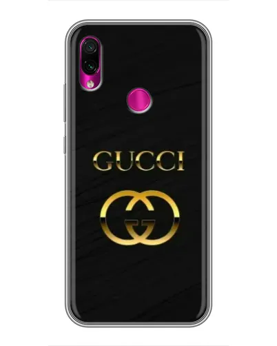 Чохол для Xiaomi Redmi Note 7 з картинкою «Золотий логотип Gucci»
