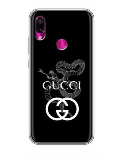 Чохол для Xiaomi Redmi Note 7 з картинкою «Gucci — срібна змія»