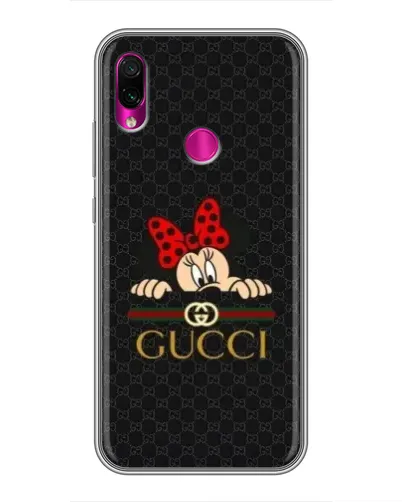 Чохол для Xiaomi Redmi Note 7 з картинкою «Мінні Маус Gucci — чорний»