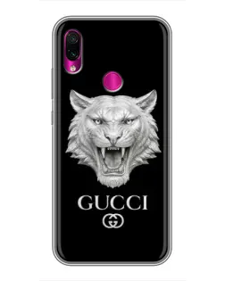 Чохол для Xiaomi Redmi Note 7 з картинкою «Gucci — срібний лев»
