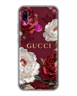 Чохол для Xiaomi Redmi Note 7 з картинкою «Gucci — бордові троянди»