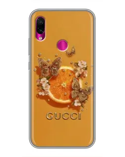 Чохол для Xiaomi Redmi Note 7 з картинкою «Gucci — золоті метелики»