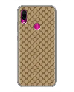 Чохол для Xiaomi Redmi Note 7 з картинкою «Gucci — класичний беж»