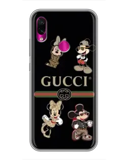Чохол для Xiaomi Redmi Note 7 з картинкою «Gucci — герої Disney та монограма»
