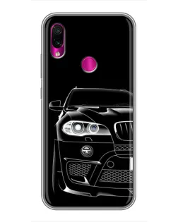 Чохол для Xiaomi Redmi Note 7 з картинкою «Темний силует BMW»