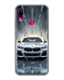 Чохол для Xiaomi Redmi Note 7 з картинкою «BMW у світлі фар»