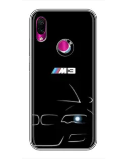 Чохол для Xiaomi Redmi Note 7 з картинкою «Мінімалістичний принт BMW M3»