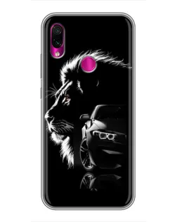 Чохол для Xiaomi Redmi Note 7 з картинкою «BMW та лев»