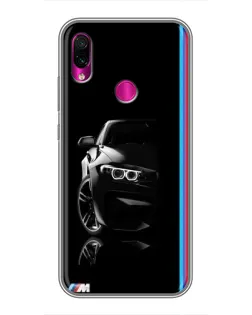 Чохол для Xiaomi Redmi Note 7 з картинкою «Силует BMW в темряві»