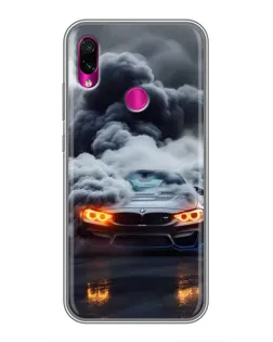 Чохол для Xiaomi Redmi Note 7 з картинкою «BMW у диму»