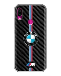 Чохол для Xiaomi Redmi Note 7 з картинкою «Емблема BMW та карбон»