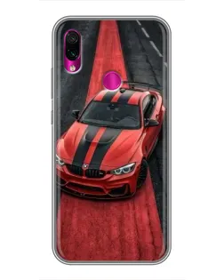 Чохол для Xiaomi Redmi Note 7 з картинкою «BMW на червоній доріжці»