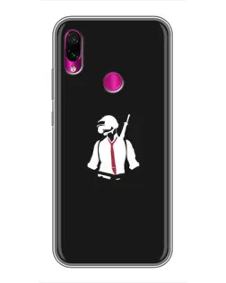 Чохол для Xiaomi Redmi Note 7 з картинкою «PUBG — силует воїна»