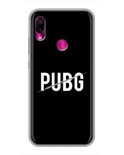 Чохол для Xiaomi Redmi Note 7 з картинкою «PUBG — білий логотип»