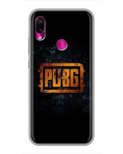Чохол для Xiaomi Redmi Note 7 з картинкою «PUBG — золотий логотип»