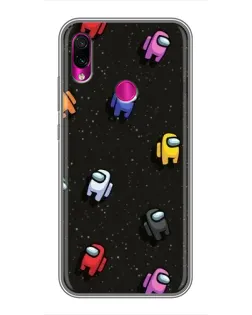 Чехол для Xiaomi Redmi Note 7 с картинкой «Космический паттерн Among Us»