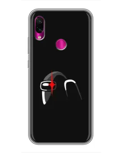 Чехол для Xiaomi Redmi Note 7 с картинкой «Among Us шлем»
