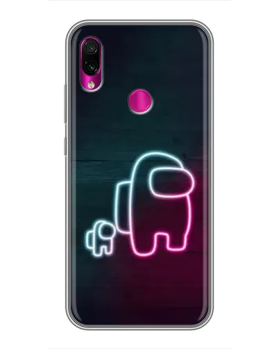 Чехол для Xiaomi Redmi Note 7 с картинкой «Among Us неон-арт» Чехол для Xiaomi Redmi Note 7 с картинкой «Among Us неон-арт»