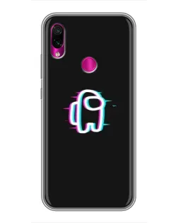 Чехол для Xiaomi Redmi Note 7 с картинкой «Among Us неон»