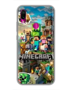 Чохол для Xiaomi Redmi Note 7 з картинкою «Замок Minecraft»