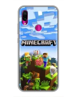 Чохол для Xiaomi Redmi Note 7 з картинкою «Minecraft класичний світ»