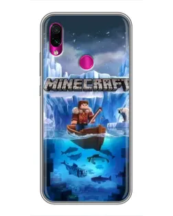 Чохол для Xiaomi Redmi Note 7 з картинкою «Minecraft льодянийсвіт»
