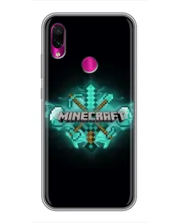 Чохол для Xiaomi Redmi Note 7 з картинкою «Minecraft Diamond лого»