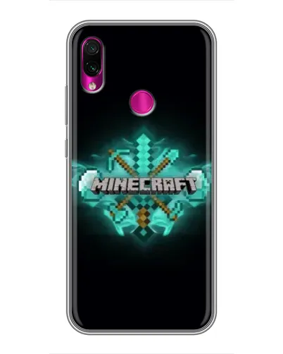 Чохол для Xiaomi Redmi Note 7 з картинкою «Minecraft Diamond лого» Чохол для Xiaomi Redmi Note 7 з картинкою «Minecraft Diamond лого»