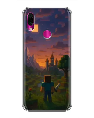 Чохол для Xiaomi Redmi Note 7 з картинкою «Стів біля вежі» Чохол для Xiaomi Redmi Note 7 з картинкою «Стів біля вежі»