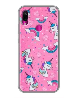Чехол для Xiaomi Redmi Note 7 с картинкой «Unicorn паттерн розовый» Чехол для Xiaomi Redmi Note 7 с картинкой «Unicorn паттерн розовый»
