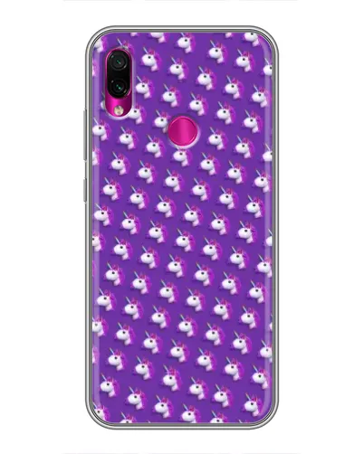 Чохол для Xiaomi Redmi Note 7 з картинкою «Єдинороги на фіолетовому» Чохол для Xiaomi Redmi Note 7 з картинкою «Єдинороги на фіолетовому»