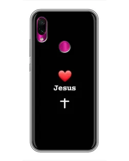 Чохол для Xiaomi Redmi Note 7 з картинкою «Серце - Jesus»