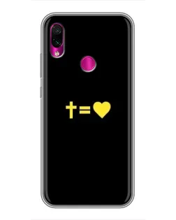 Чохол для Xiaomi Redmi Note 7 з картинкою «Серце та Хрест»