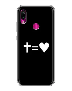Чохол для Xiaomi Redmi Note 7 з картинкою «Хрест та Серце»