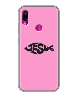 Чохол для Xiaomi Redmi Note 7 з картинкою «Рожевий символ Jesus»