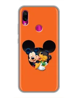 Чехол для Xiaomi Redmi Note 7 с картинкой «Сердце Микки Минни» Чехол для Xiaomi Redmi Note 7 с картинкой «Сердце Микки Минни»