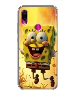 Чехол для Xiaomi Redmi Note 7 с картинкой «Губка Боб прыгает» Чехол для Xiaomi Redmi Note 7 с картинкой «Губка Боб прыгает»