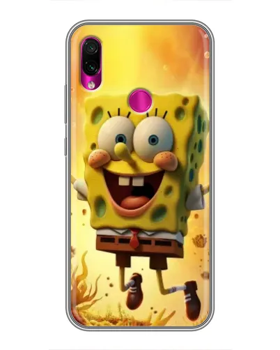 Чохол для Xiaomi Redmi Note 7 з картинкою «Губка Боб стрибає» Чохол для Xiaomi Redmi Note 7 з картинкою «Губка Боб стрибає»