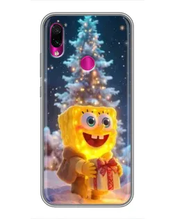 Чехол для Xiaomi Redmi Note 7 с картинкой «Рождественский Спанч Боб» Чехол для Xiaomi Redmi Note 7 с картинкой «Рождественский Спанч Боб»